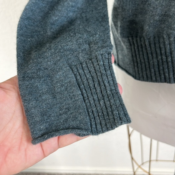 Zadig and Voltaire Brumy Cashmere Perforated Logo V Neck Sweater - Picture 6 of 12